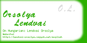 orsolya lendvai business card